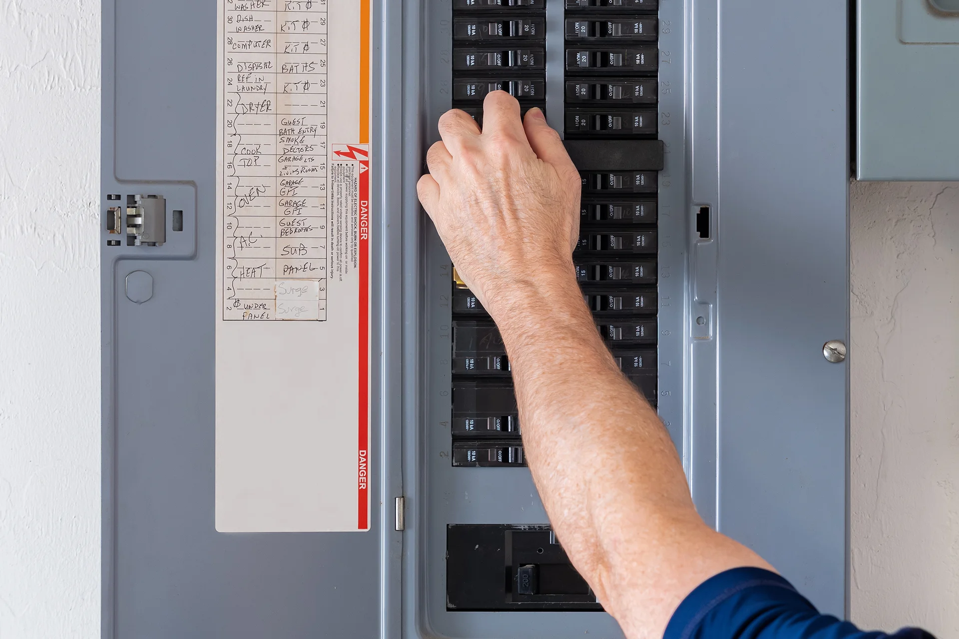 Flipping Circuit Breaker Switch